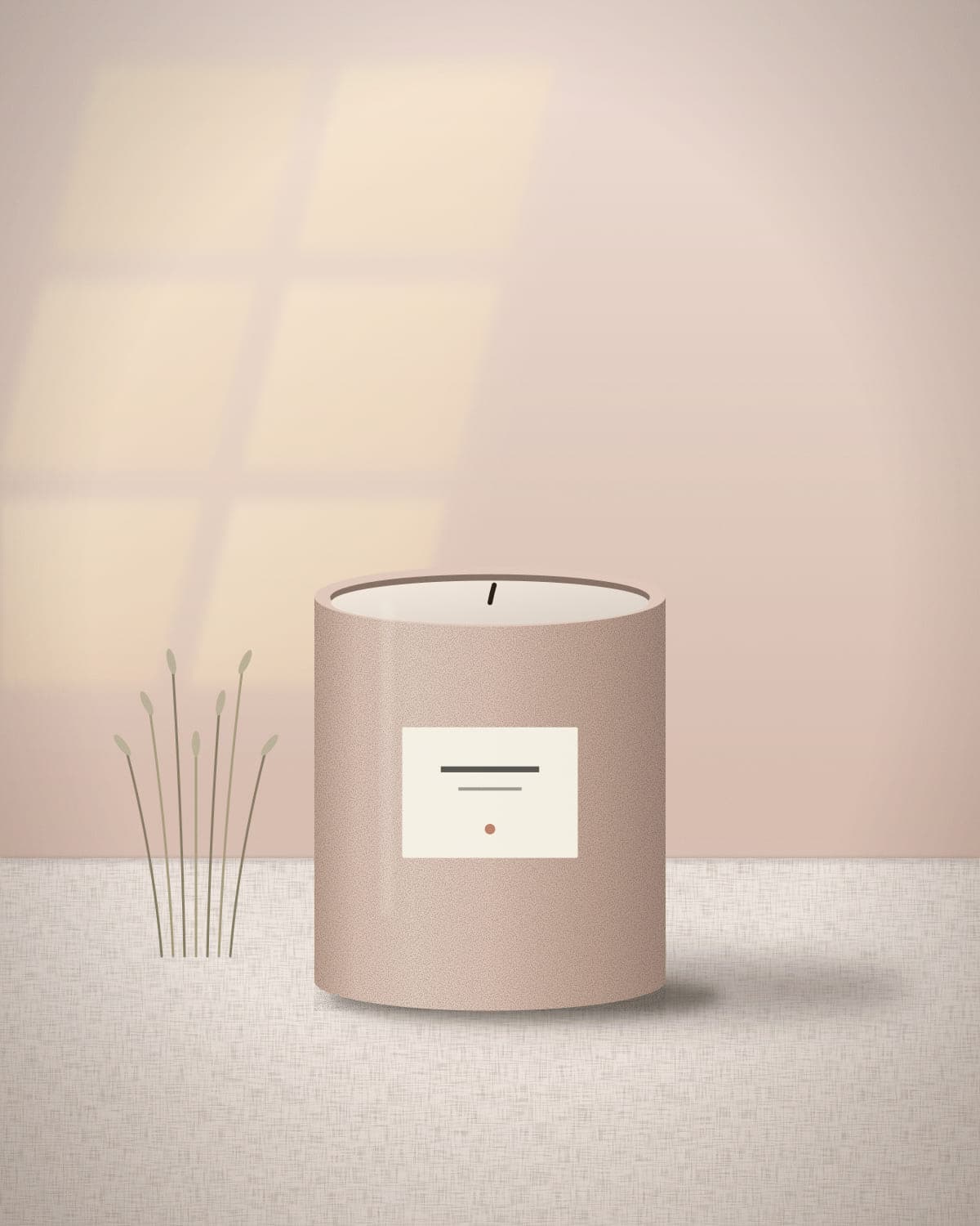 Hyldeblomst candle in a hand-poured ceramic vessel
