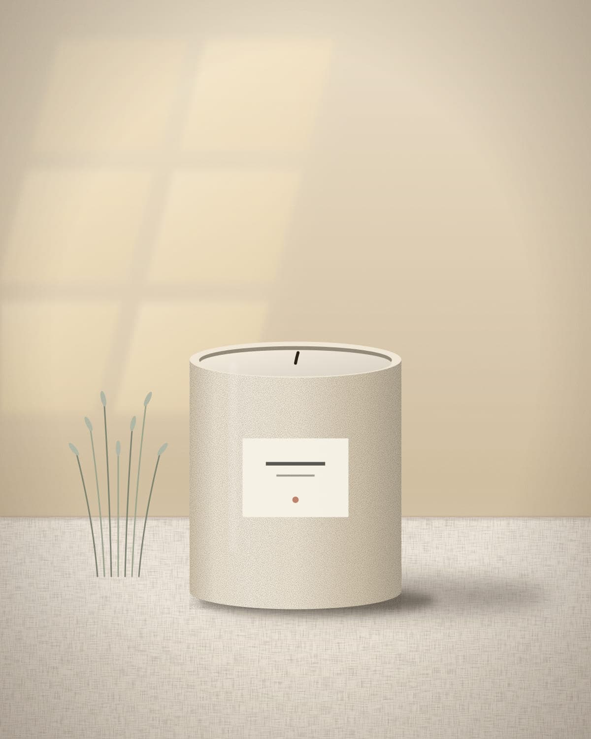 Kyst candle in a hand-poured ceramic vessel