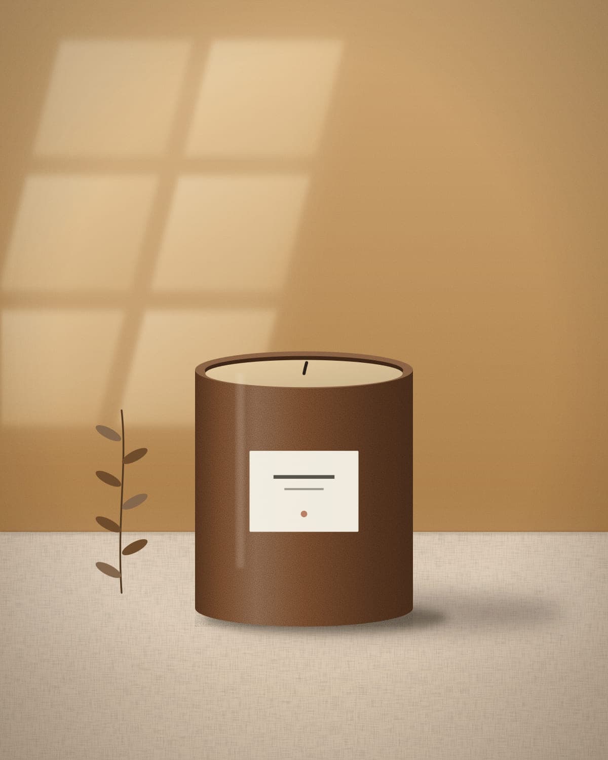 Brændt Rav candle in a hand-poured ceramic vessel